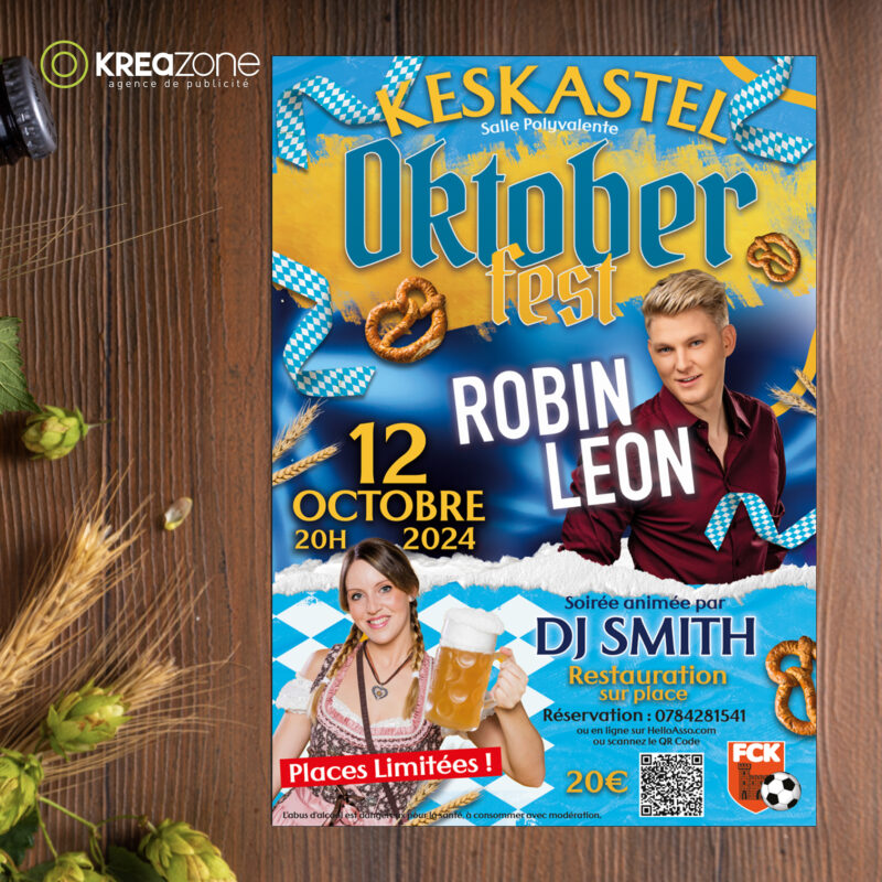 Création affiche Oktoberfest Robin Leon